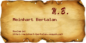Meinhart Bertalan névjegykártya